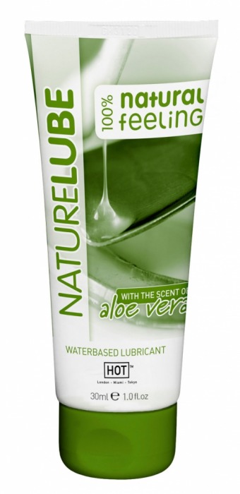 Смазка на водной основе с алоэ вера Nature Lube - 30 мл. - HOT - купить с доставкой в Балашихе