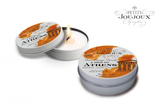 Массажная свеча Petits Joujoux Athens с ароматом муската и пачули - 33 гр. - MyStim - купить с доставкой в Балашихе
