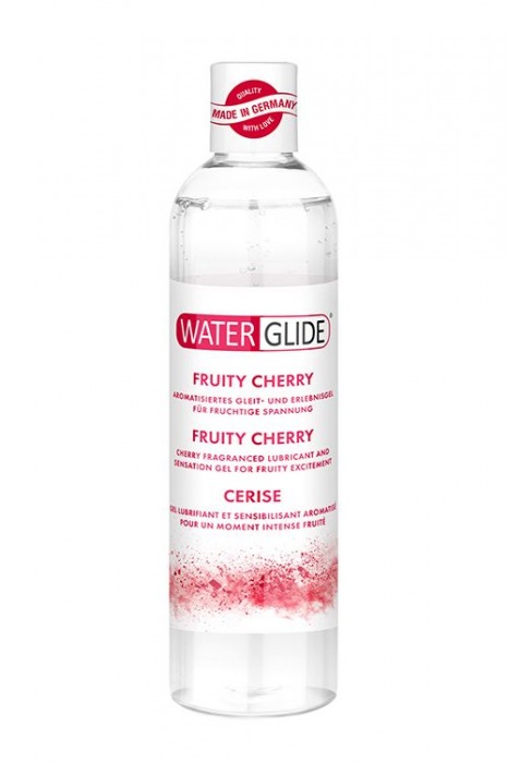 Лубрикант на водной основе с ароматом вишни FRUITY CHERRY - 300 мл. - Waterglide - купить с доставкой в Балашихе
