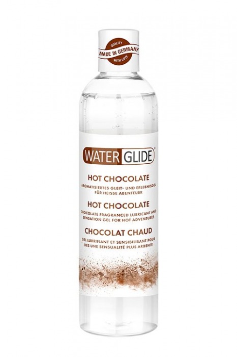 Лубрикант на водной основе с ароматом шоколада HOT CHOCOLATE - 300 мл. - Waterglide - купить с доставкой в Балашихе