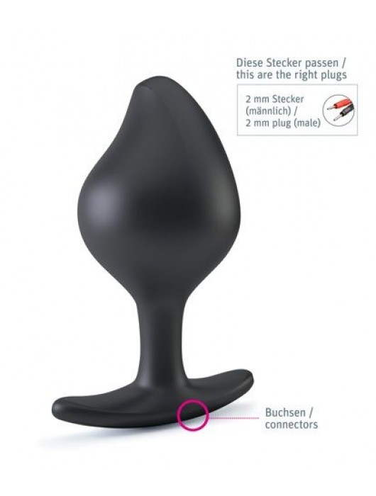 Анальная пробка Rocking Force L для электростимуляции - 10,5 см. - MyStim - купить с доставкой в Балашихе