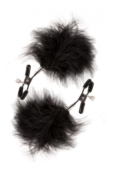 Зажимы для сосков с пухом FEATHERED NIPPLE CLAMPS - Blush Novelties - купить с доставкой в Балашихе