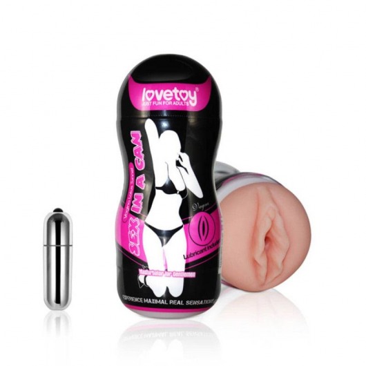 Мастурбатор-вагина Sex In A Can Vibra Vagina Tunnel - Lovetoy - в Балашихе купить с доставкой