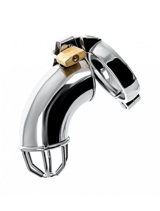 Серебристый мужской пояс верности TOYFA Metal - ToyFa - купить с доставкой в Балашихе