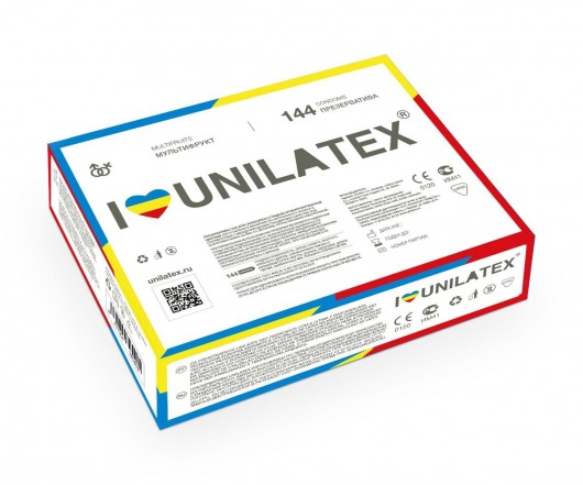 Разноцветные ароматизированные презервативы Unilatex Multifruits - 144 шт. - Unilatex - купить с доставкой в Балашихе
